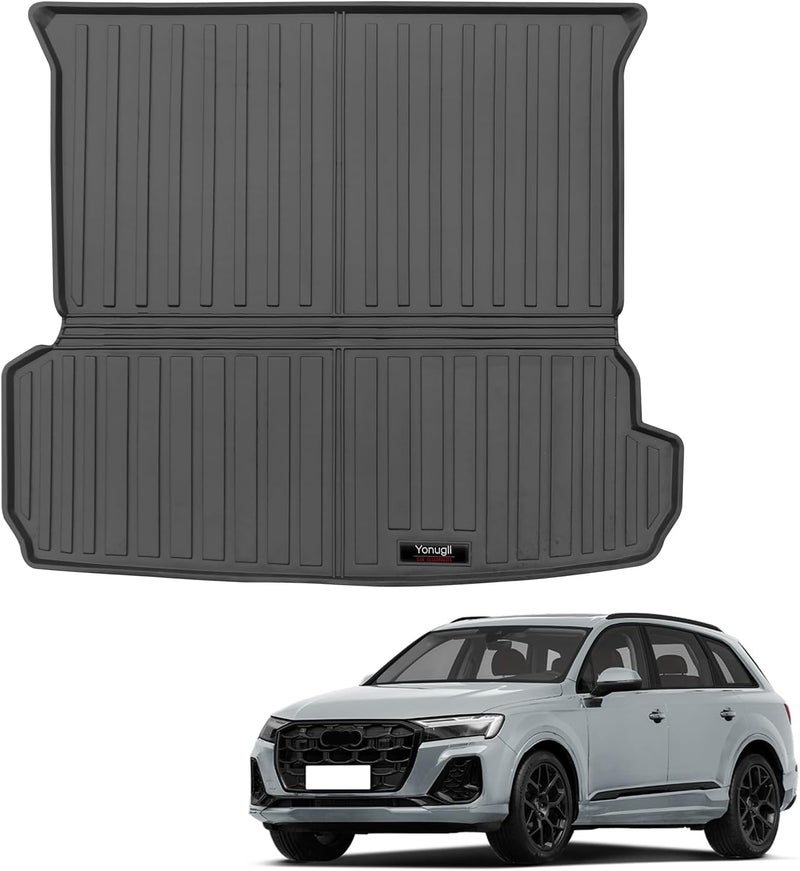 Yonugli Custom for 2017-2025 Audi Q7 SQ7 Cargo Mats Trunk Liner All Weather TPE Protection Mat Accessories (for 2017-2025 Audi Q7/SQ7) - Image 1